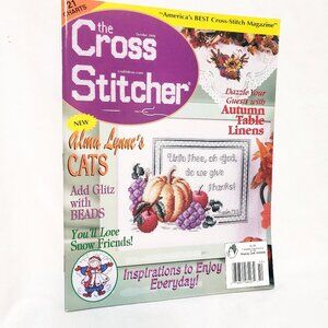 The Cross Stitcher Magazine Patterns October 2000 Autumn Table Linens Cats